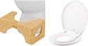 Toilet Stool + Toilet Seat, White