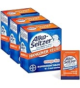 Alka-Seltzer Hangover Relief Tablets, Fast Relief Starts In About 15 Minutes for Headaches, Body ...